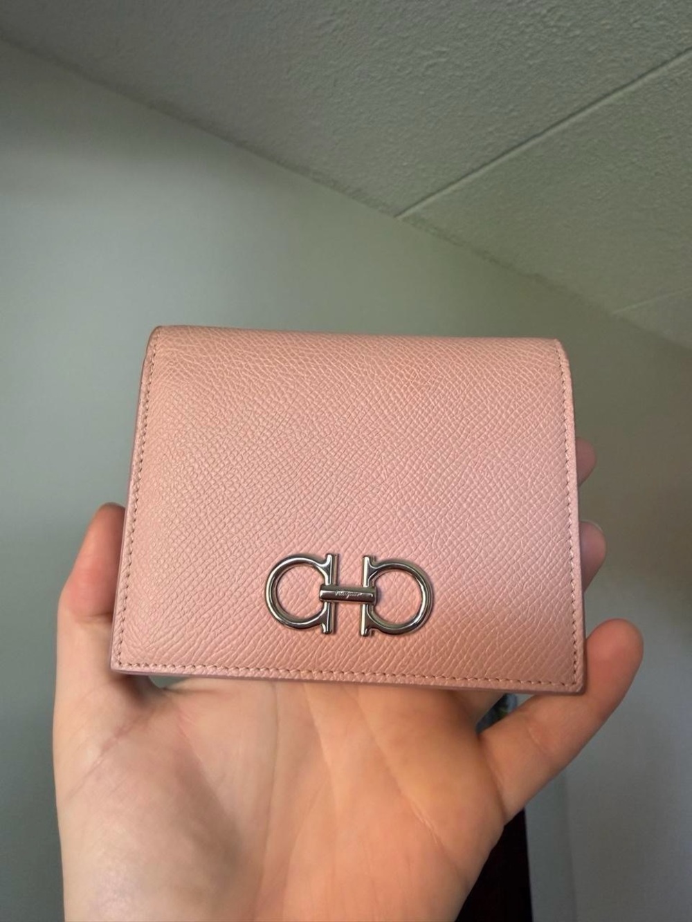Salvatore Ferragamo Pink Leather Bifold Wallet